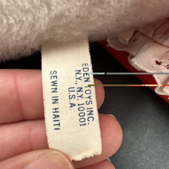 Babar Queen Celeste Elephant Plush 15" Eden Toys Inc Red Dress ‘77 Red Dress Toy - Picture 8 of 15